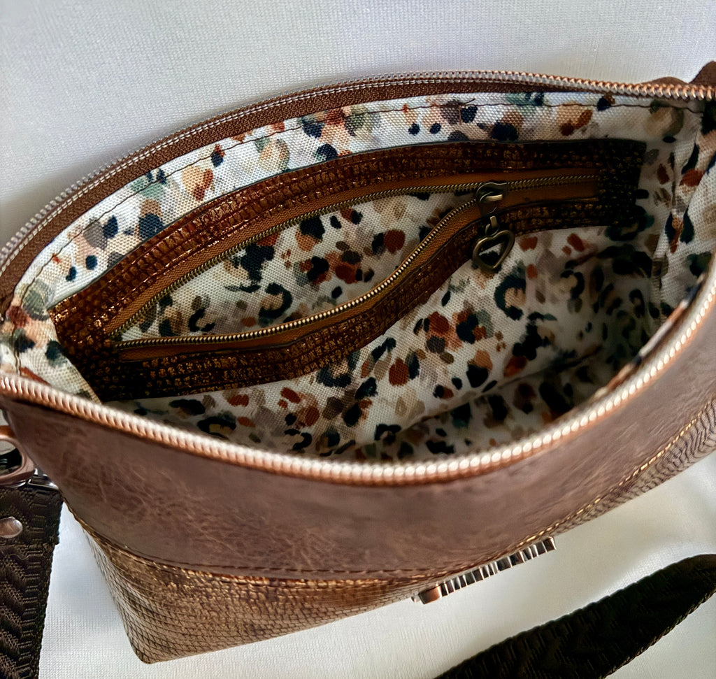 Copper Glow Crossbody Bag