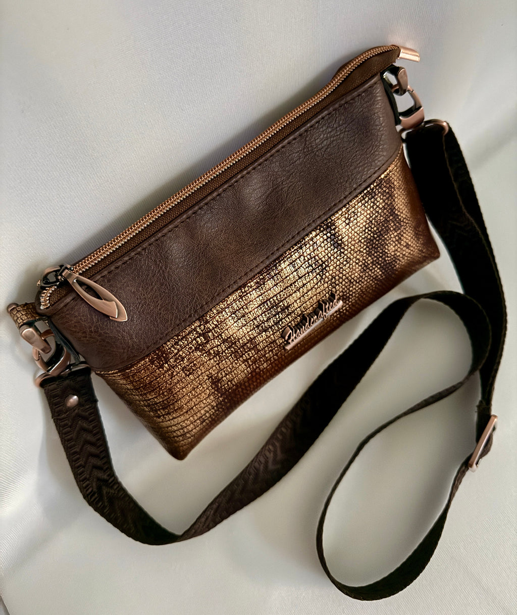 Copper Glow Crossbody Bag