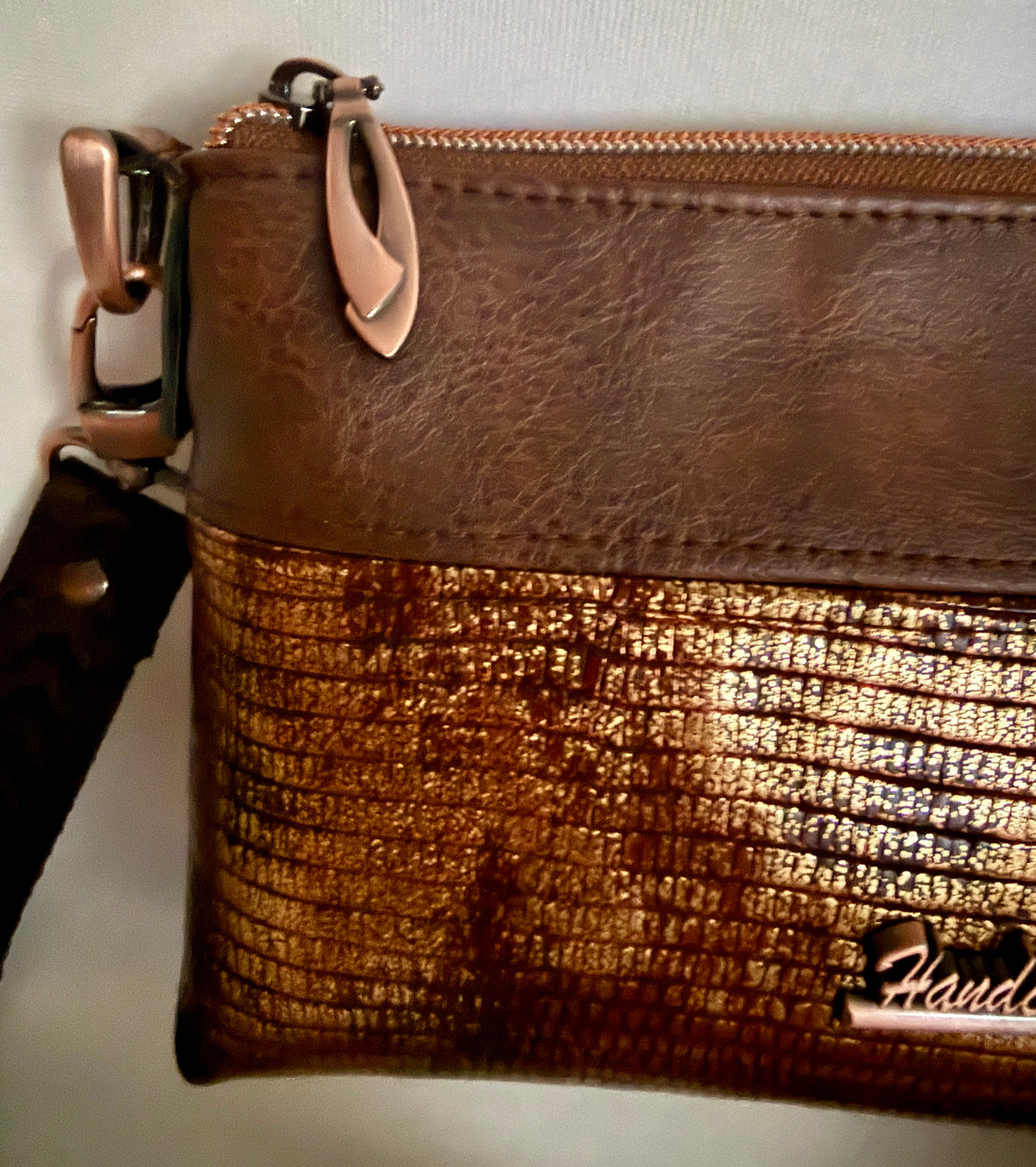 Copper Glow Crossbody Bag