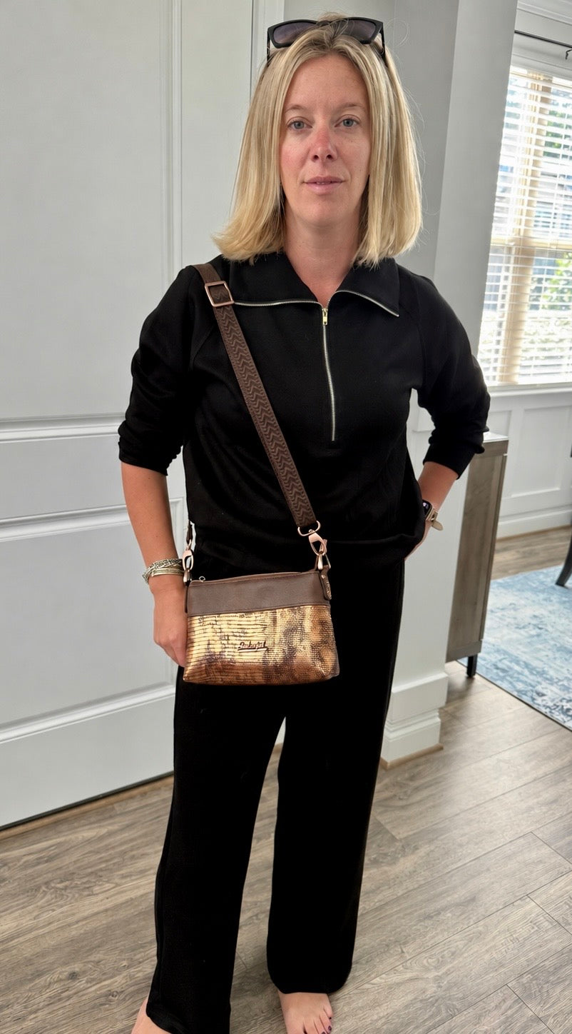 Copper Glow Crossbody Bag