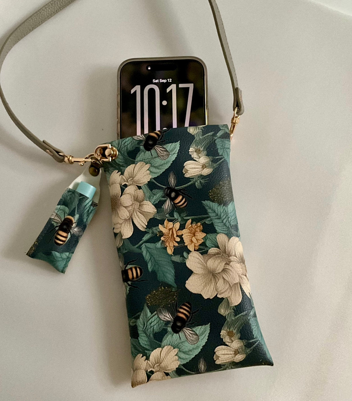 Faux Leather Crossbody Cell Phone Carrier