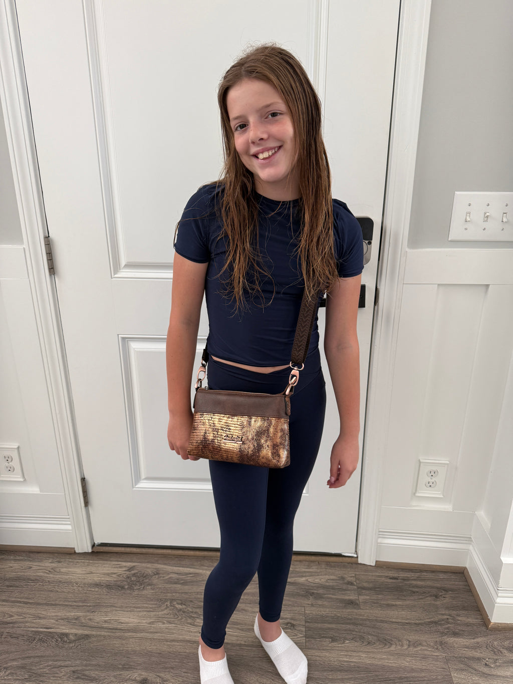 Copper Glow Crossbody Bag