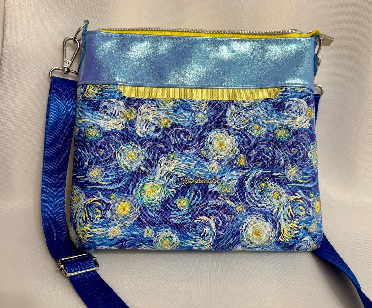 Starry Night Inspired Crossbody Bag back view